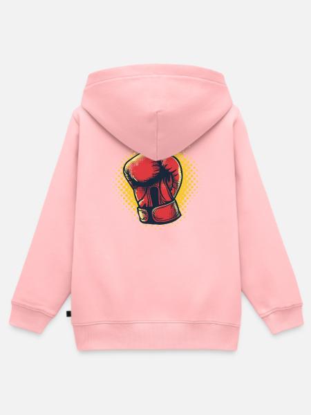 Boxhandschuhe Grafik - Kinder Premium Organic Zip Hoodie - Rosa