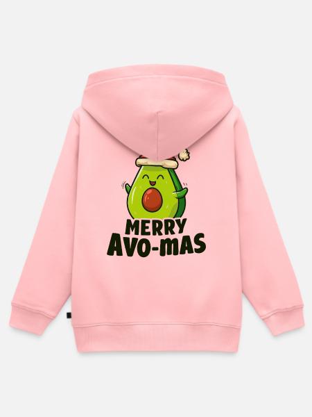 Avocado AvO-Mas Freude - Kinder Premium Organic Zip Hoodie - Rosa