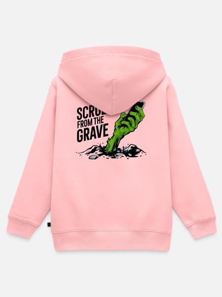 Vom Grab zum Scrollen - Kinder Premium Organic Zip Hoodie - Rosa