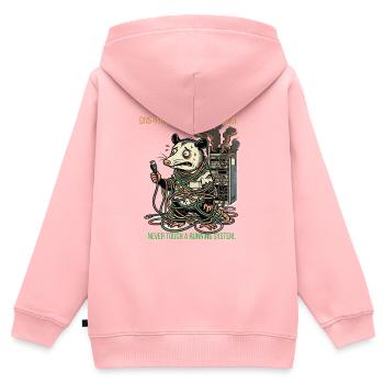 Sysadmin T-Shirt Server Kabelsalat IT Admin - Kinder Premium Organic Zip Hoodie - Rosa - Hinten - AI Model Kid Female (0cm)