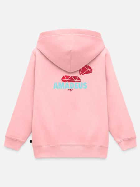 Amadeus - Kinder Premium Organic Zip Hoodie - Rosa