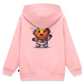 Astronauten-Donut im All - Kinder Premium Organic Zip Hoodie - Rosa - Hinten - AI Model Kid Female (0cm)