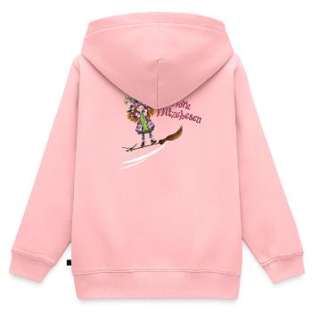 Flora Flitzebesen die kleine Hexe - Kinder Premium Organic Zip Hoodie - Rosa - Hinten - AI Model Kid Female (0cm)