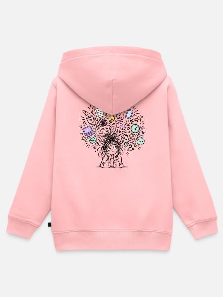adhs-brain - Kinder Premium Organic Zip Hoodie - Rosa