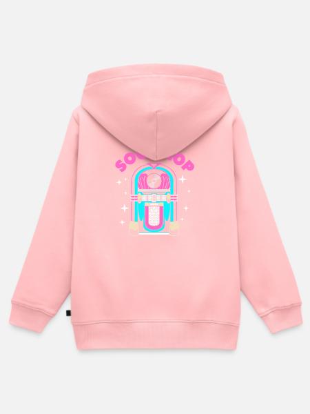 Sock Hop - Kinder Premium Organic Zip Hoodie - Rosa