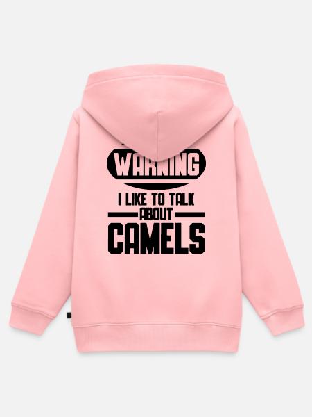 Kamel Humor Spruch - Kinder Premium Organic Zip Hoodie - Rosa