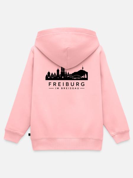 Skyline Freiburg im Breisgau - Kinder Premium Organic Zip Hoodie - Rosa