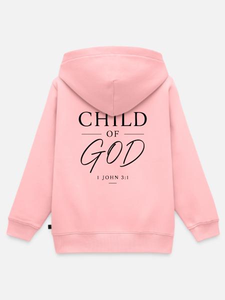 Kind Gottes - Kinder Premium Organic Zip Hoodie - Rosa