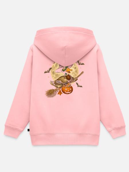 Ente Hexe Halloween Ente - Kinder Premium Organic Zip Hoodie - Rosa