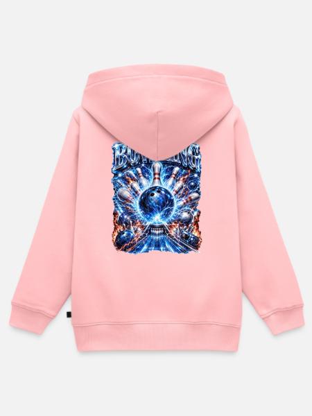 Blitz Bowling Energie - Kinder Premium Organic Zip Hoodie - Rosa