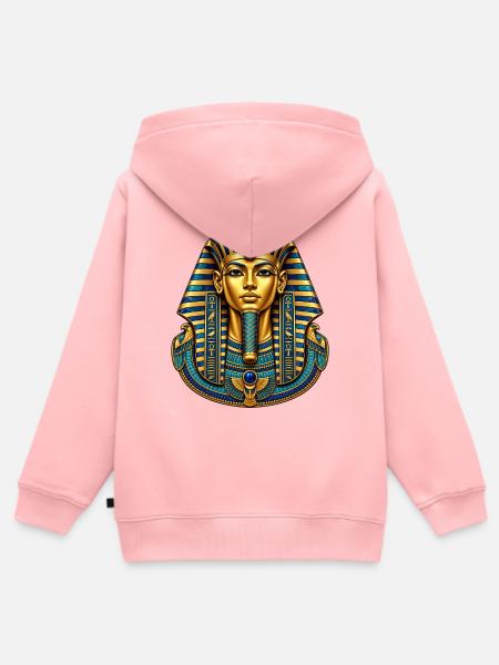 Tutanchamun – Goldene Maske - Kinder Premium Organic Zip Hoodie - Rosa