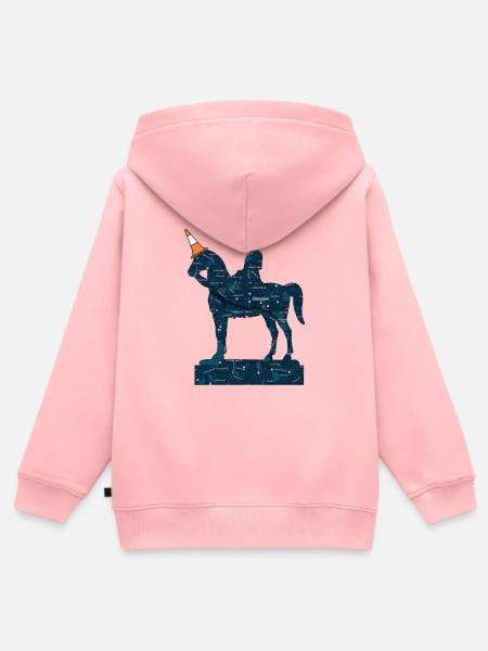 Glasgow-Kartenstatue mit Kegeln - Kinder Premium Organic Zip Hoodie - Rosa