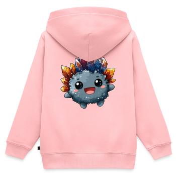 Kuschelkristall  - Kinder Premium Organic Zip Hoodie - Rosa - Hinten - AI Model Kid Female (0cm)
