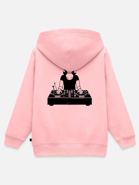 DJ - Kinder Premium Organic Zip Hoodie - Rosa