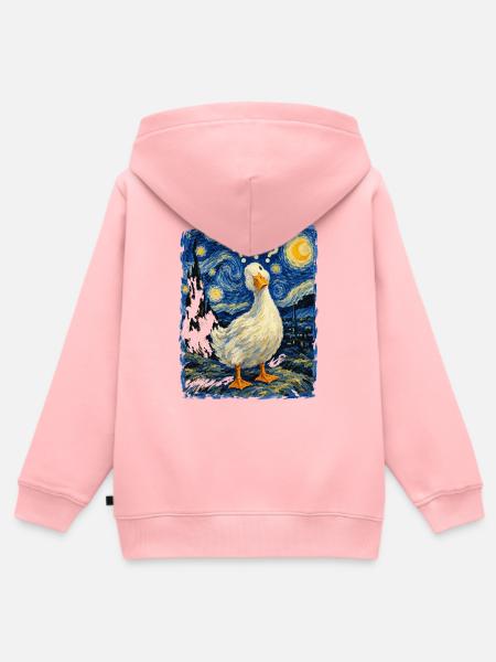 Gänse Sternennacht-Impression - Kinder Premium Organic Zip Hoodie - Rosa