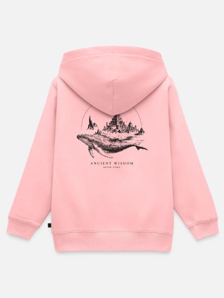 Uralter Weisheitswal - Kinder Premium Organic Zip Hoodie - Rosa