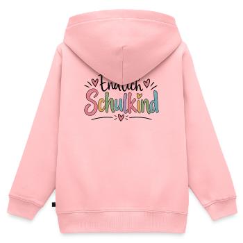 Endlich Schulkind - Einschulung - Schulbeginn - Kinder Premium Organic Zip Hoodie - Rosa - Hinten - AI Model Kid Female (0cm)