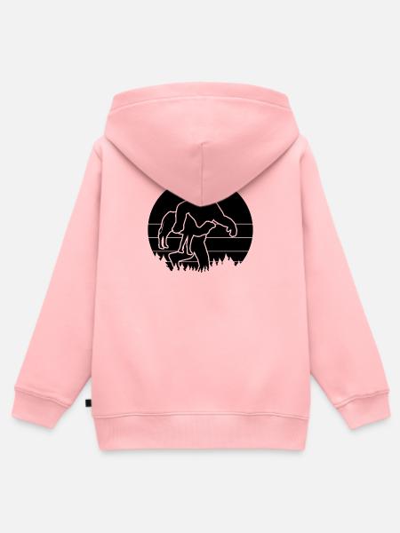 Bigfoot und Kamel - Kinder Premium Organic Zip Hoodie - Rosa