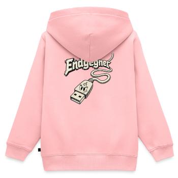 Endgegner - USB Typ A  - Kinder Premium Organic Zip Hoodie - Rosa - Hinten - AI Model Kid Female (0cm)