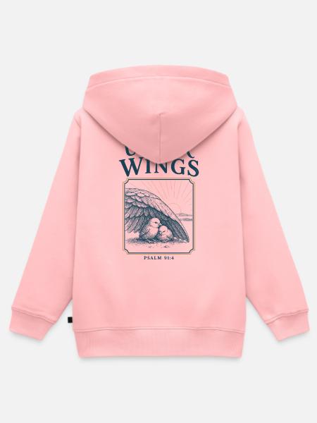 Unter seinen Flügeln - Kinder Premium Organic Zip Hoodie - Rosa