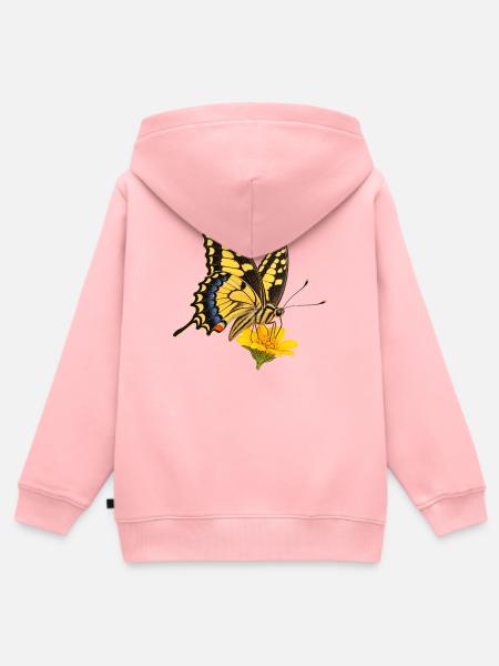 Schmetterling Koenigs page - Kinder Premium Organic Zip Hoodie - Rosa