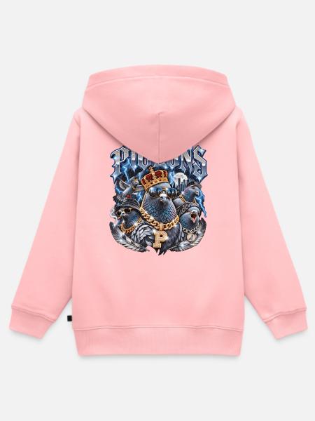 Taube - Kinder Premium Organic Zip Hoodie - Rosa