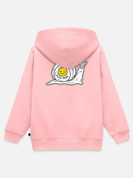 Schnecke im Slow Mode - Kinder Premium Organic Zip Hoodie - Rosa