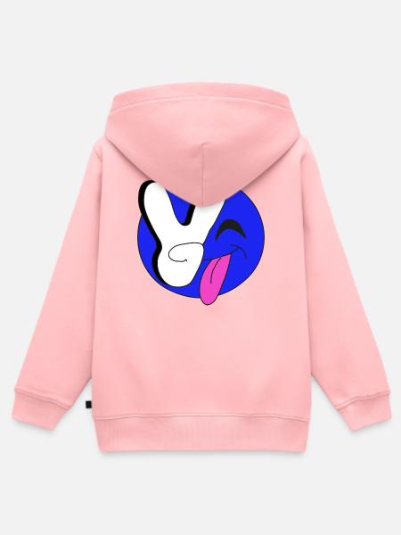 Smile_blue - Kinder Premium Organic Zip Hoodie - Rosa