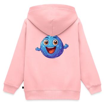 Wassertropfen - Kinder Premium Organic Zip Hoodie - Rosa - Hinten - AI Model Kid Female (0cm)