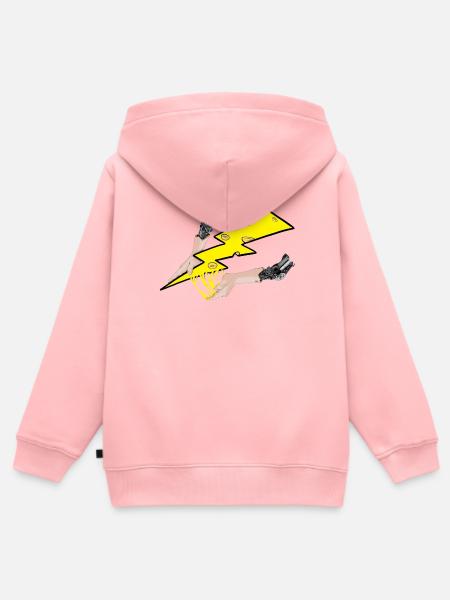 SUPER Klebedruck - Kinder Premium Organic Zip Hoodie - Rosa