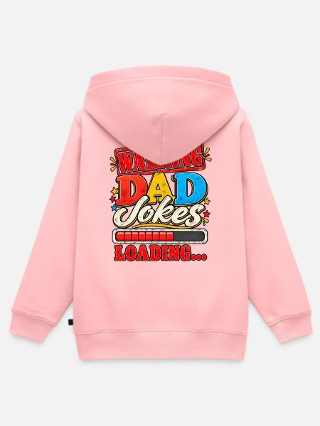 Papa-Witze lädt sich Lustiges Papa-Design - Kinder Premium Organic Zip Hoodie - Rosa
