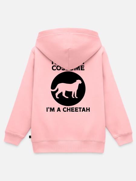 Gepard Kostüm Humor - Kinder Premium Organic Zip Hoodie - Rosa