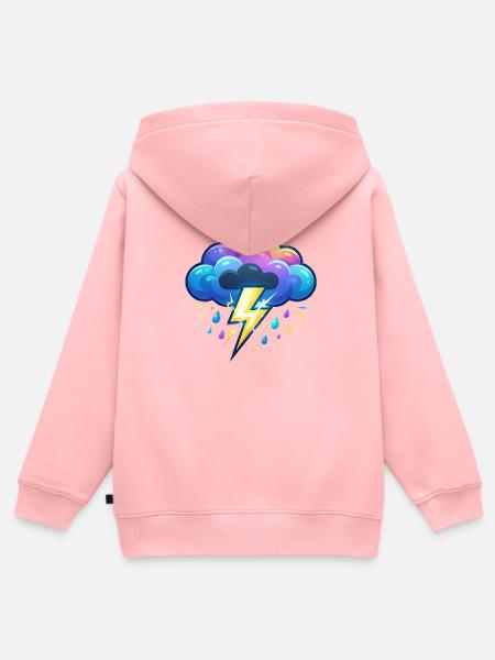 Blitz - Kinder Premium Organic Zip Hoodie - Rosa