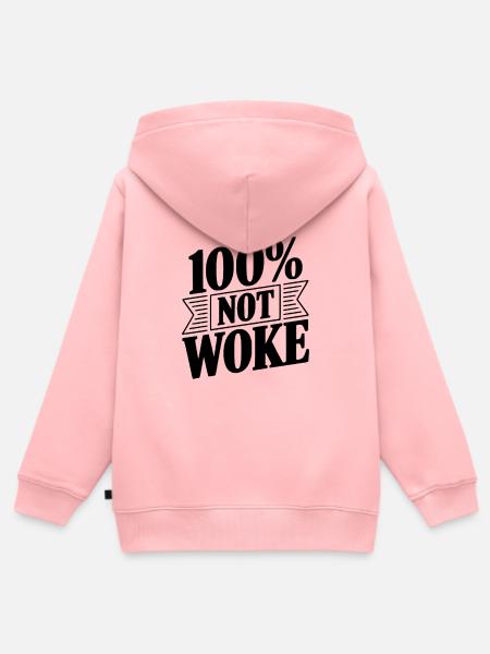100 % nicht woke - Kinder Premium Organic Zip Hoodie - Rosa