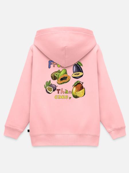 Obst - Kinder Premium Organic Zip Hoodie - Rosa