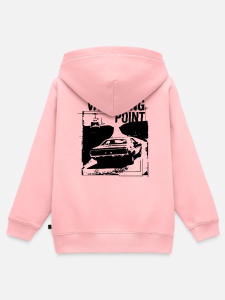 Verschwindungspunkt - Kinder Premium Organic Zip Hoodie - Rosa