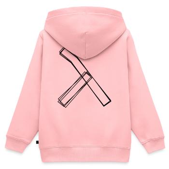 Griechischer Buchstabe Lambda handgezeichnet - Kinder Premium Organic Zip Hoodie - Rosa - Hinten - AI Model Kid Female (0cm)