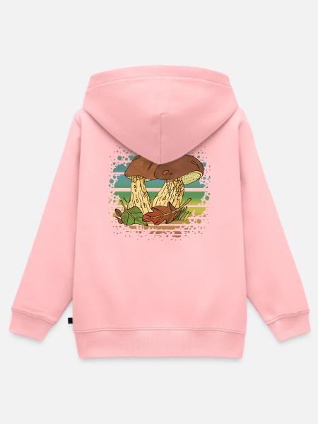 Pilze - Kinder Premium Organic Zip Hoodie - Rosa