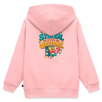 Mein System hat Fragen – lustiges organisiertes Chaos-Hu - Kinder Premium Organic Zip Hoodie - Rosa - Hinten - AI Model Kid Female (0cm)