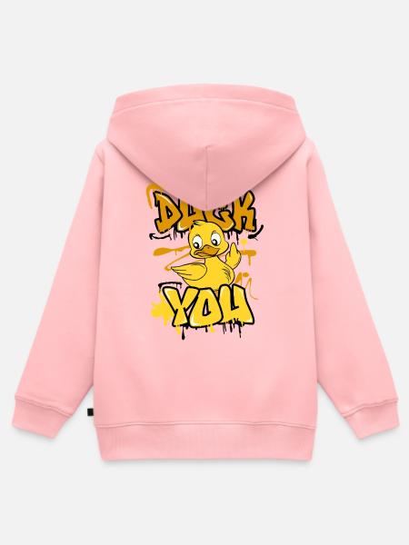 Duck you - Kinder Premium Organic Zip Hoodie - Rosa