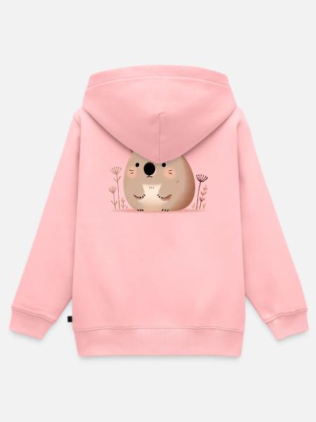 Wombat - Kinder Premium Organic Zip Hoodie - Rosa