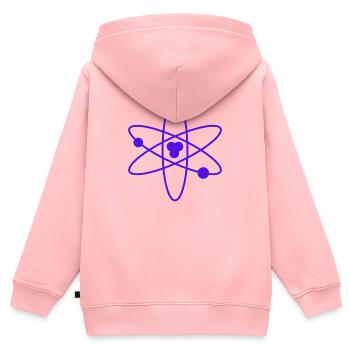 Atom - Kinder Premium Organic Zip Hoodie - Rosa - Hinten - AI Model Kid Female (0cm)