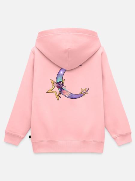 Mondtraum mit Sternenfee - Kinder Premium Organic Zip Hoodie - Rosa
