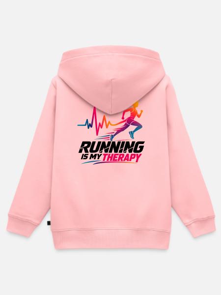 Runner - Jogger - Joggerin -Laufen - Kinder Premium Organic Zip Hoodie - Rosa