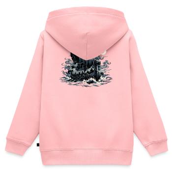 Nachtviking Drachenboot - Kinder Premium Organic Zip Hoodie - Rosa - Hinten - AI Model Kid Female (0cm)