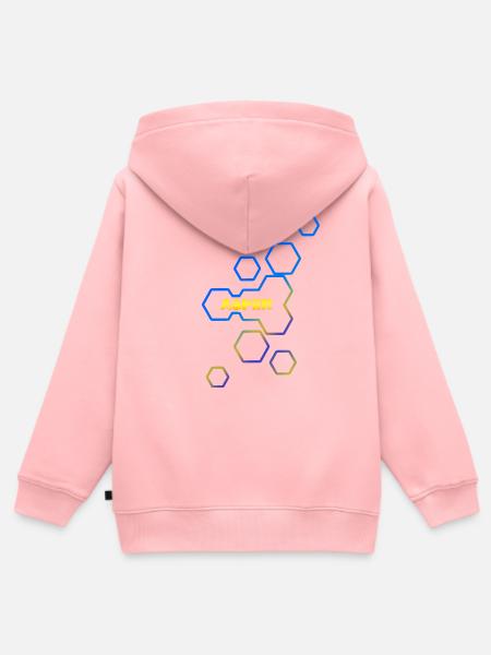 Aspen - Kinder Premium Organic Zip Hoodie - Rosa