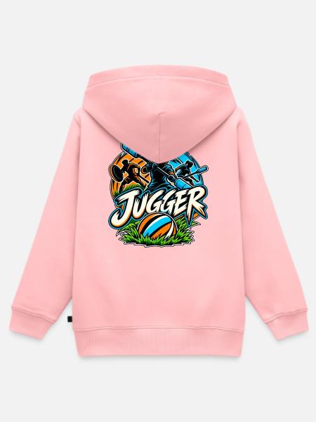 Jugger – Pompfen, Jugg & Teamaction - Kinder Premium Organic Zip Hoodie - Rosa