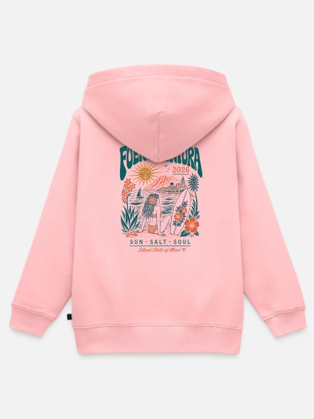 Fuerteventura Surfstrand 2026 - Kinder Premium Organic Zip Hoodie - Rosa