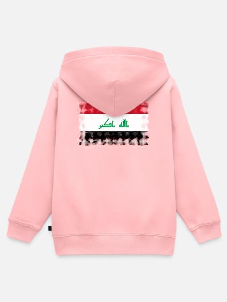 Irak - Kinder Premium Organic Zip Hoodie - Rosa