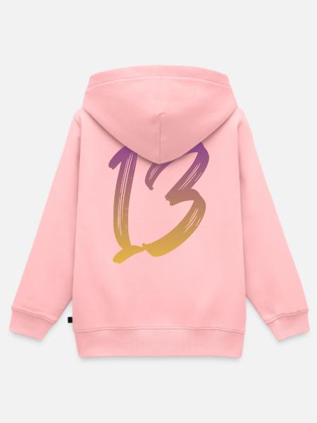 13 - Kinder Premium Organic Zip Hoodie - Rosa